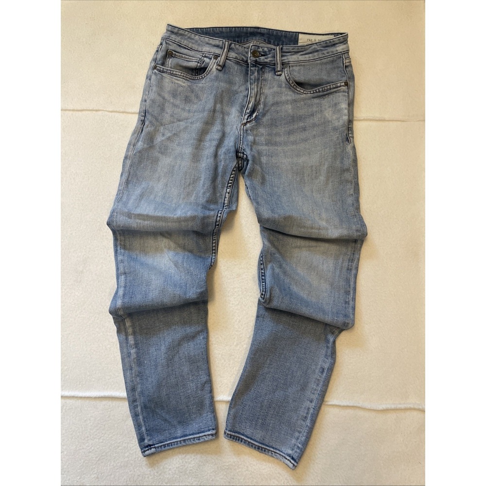 Rag and Bone Jeans Mens 32x32 Fit 3 Classic Medium Light Wash Blue Denim Stretch